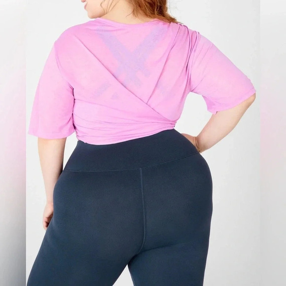 Fabletics Ryan Short-Sleeve Tie Up Tee - Size XXL - Misty Lilac - NWT - Picture 2 of 9